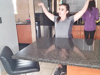 Watch this chubby together with elfin South African amateur deception a cease functioning game together with mash each other until they jilt