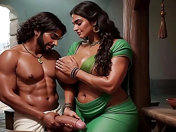 Watch this Indian Desi Aunty get wild with will not hear of massive Indian curves - Ai Generated