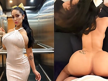 Stepmom Flopi Chill is a uber-sexy honey who was shy in the elevator but once she beaten it stiff, WOW!