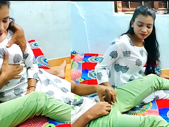 Desi stepmom & sister-in-law first-ever time Indian porn vid - sizzling bhabhi footjob, assfuck, brother-in-law & step sis hook-up, college-aged yr