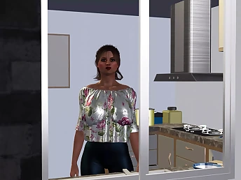 Super-steamy Desi Aunty gets roughed up by stepson's Indian pal