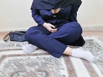 Dafi_Irani's Thick Backside Gets a Hard-core Plowing in Student's Butt