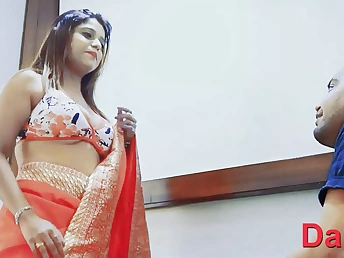 Step-in Indian wife cheats on spouse with his spousal and gets poked in rear end-fashion