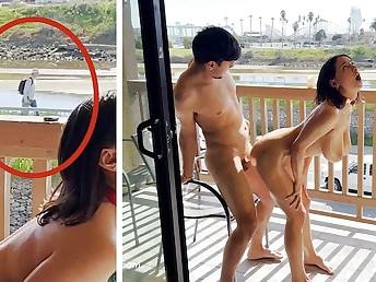 Watch Hailey Rose & Max Packs get their cock-squeezing pussies crammed and creamed in public