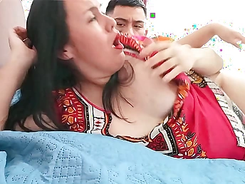 Kellyhot Tie the knot 1 takes on the top of a rough Indian step-son's spoon & gets a hot surprise