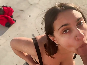 Public Face porking big-titted Indian in Malibu and drinks cum — IG: @haileyrose.baby