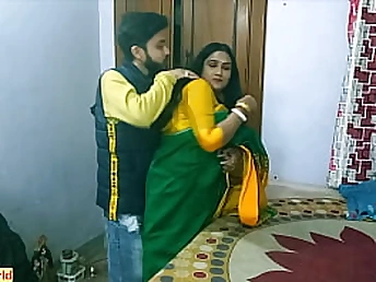 Desi Cougar Tdipayan & Indian friend Krishna hook up for steamy Indian fuck-a-thon tape with yam-sized boobs and hot orgasms