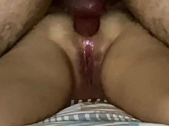 Step-mother and sonny caught in the act, Step-mother agrees to be penetrated by stepson's big dick and begs for a creampie
