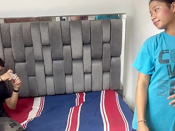 My stepsister gets wild and squirts in homemade interracial video with Partynomercy2