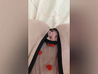 Check out this puny teenage's clean-shaven cooch as she jacks and ejaculations rock hard after college!