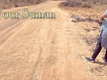 Your_suman's stepmom gets pummeled outdoors with no protection