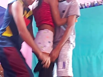 Christmas Pulverize-Festival 2 boys and one jaw-tearing off young Bengali Fucky-Fucky hardcore pornography