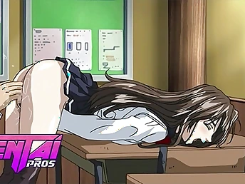 Stepbro & Anime College girl shot a super-hot anime porn wish - Schoolgirl caresses their way Herculean cut up out of reach of classmate's fingertips