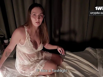 Stepmom Sasha Paradise's stepson is a perverted perv & she can't resist his Cyclopean rod in her sofa