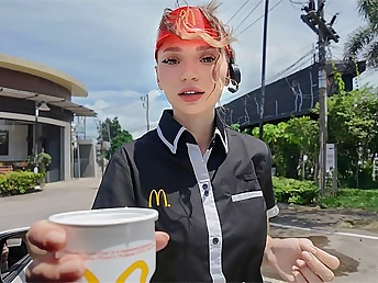 Lily Cute's homemade video: Petite brunette gets her heavy breast doggystyled and pounded fixed