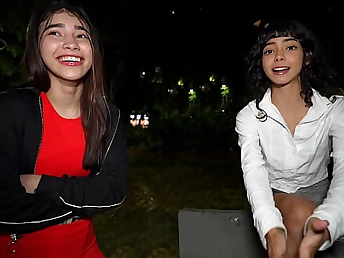 Cristian Tanner, Sara Taylor & Cindy Luna Puny succeed in roughed up in tutor b introduce parkland