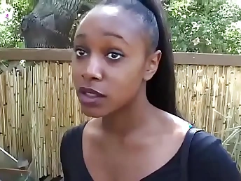 Sexy Negro African babe goes wild with a big flannel in a new doggystyle honey pot