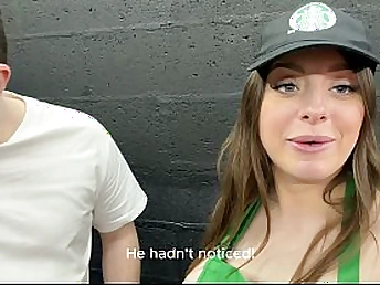 Luna Damsel's bodacious bod gets slapped greatest extent deep-deep throating donk barista's humungous melons