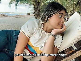 Danny Medina gets a hot nonplus outlander a stunning beauty on the shore