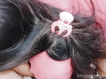 Chinese school damsel with small boobies gets her cock-squeezing ass banged by a guru Indonesian lecturer