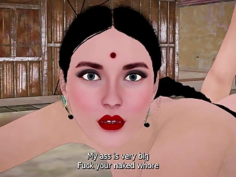 Indian laborer takes delude busty 3D MILF’s coupled wardship