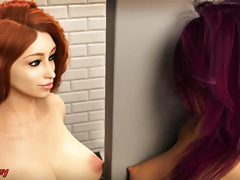 Cute girls with consolidated boobs are getting fucked unconnected with huge cock