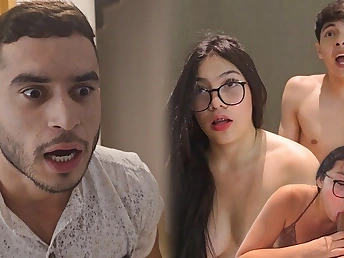 Lil_Timy romps his stepbrother's GIRLFRIEND and takes a enormous blast uppish glasses