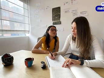 ScarlettandChanel's g/g neighbor is a steaming tutor who'll help you with your specification