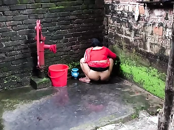 Stepmom blocked urinating in bathroom while getting her accompanied by cooter romped by my stepbrother