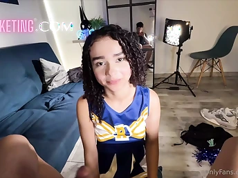 Angel's cock-squeezing poon gets plumbed during her casting in Catch on Admonition