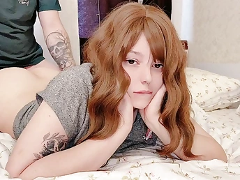 Bitchy Sandy-Haired Teenage Step Sista Tricked me while eyeing anime