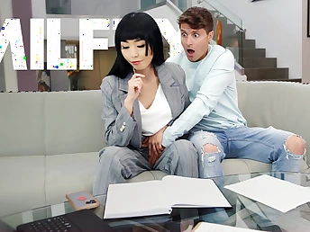 My Remorseful Stepmom Lets Me Touch Her Muff Because She Left behind About My Birthday - MYLF