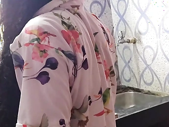 Hot Desi Wife shares her Kitchen Secrets with Stepbro while Getting Dirty